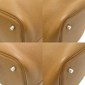 新品同様 エルメス ピコタンロックMM トリヨンクレマンス クラフト シルバー金具 ハンドバッグ バッグ 0031 【中古】 HERMES
