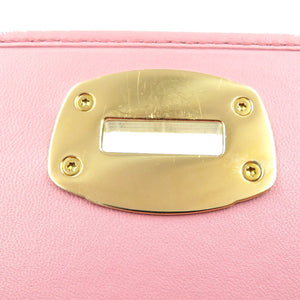 新品同様 ミュウミュウ マテラッセ 5DH044 ラムスキン ラインストーン ゴールド金具 ピンク チェーンショルダーバッグ 0033【中古】MIU MIU