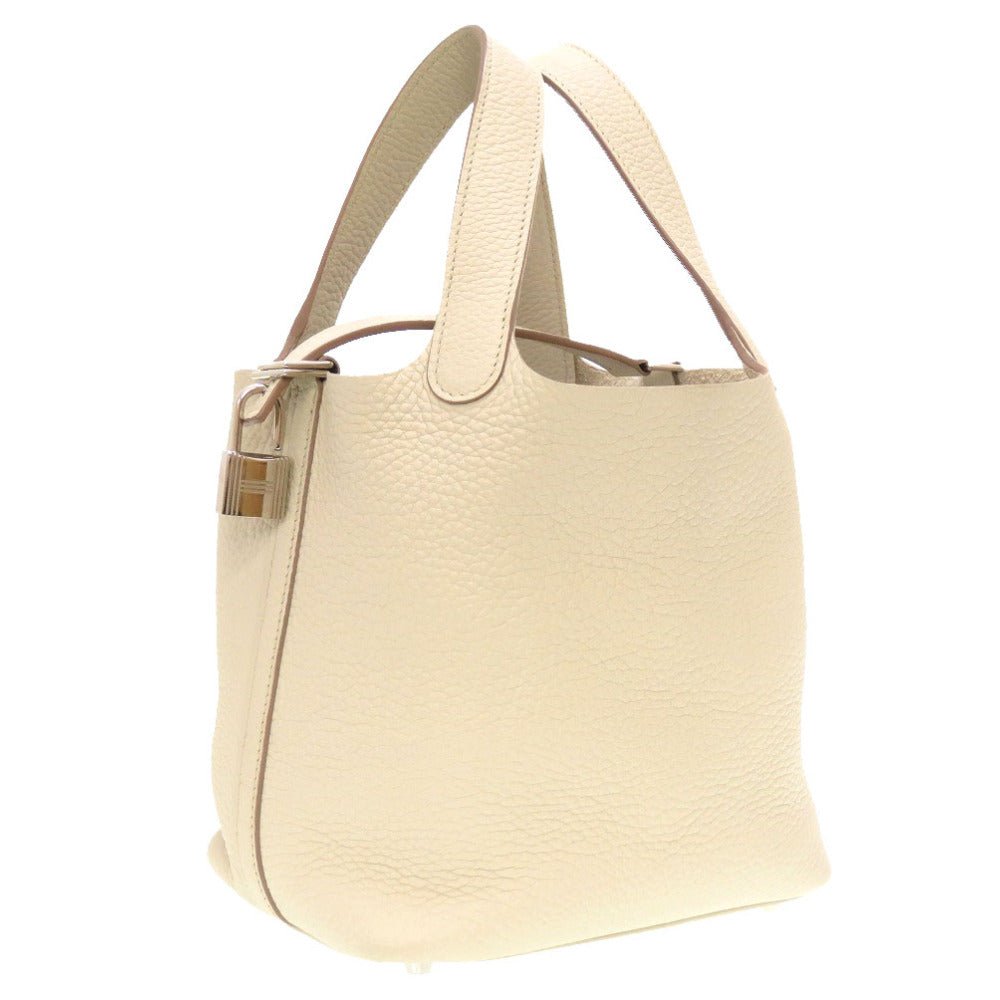 新品同様 エルメス ピコタンロックPM トリヨンクレマンス べトン シルバー金具 C刻印(2018年製) ハンドバッグ バッグ 黒 0038 【中古】 HERMES