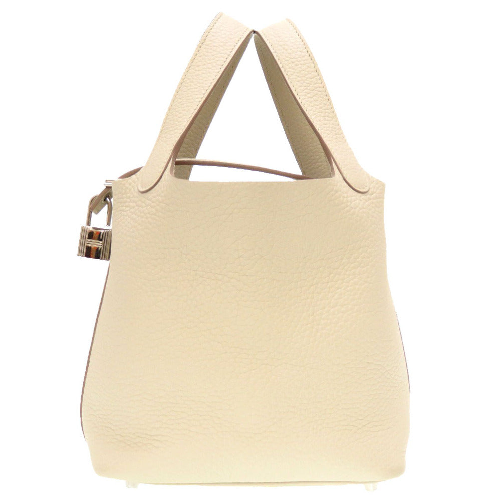 新品同様 エルメス ピコタンロックPM トリヨンクレマンス べトン シルバー金具 C刻印(2018年製) ハンドバッグ バッグ 黒 0038 【中古】 HERMES