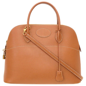 エルメス ボリード35 クシュベル ゴールド ゴールド金具 □A刻印 ハンドバッグ バッグ 茶 0043 【中古】 HERMES