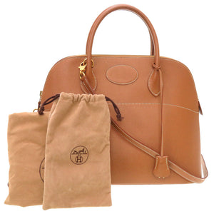 エルメス ボリード35 クシュベル ゴールド ゴールド金具 □A刻印 ハンドバッグ バッグ 茶 0043 【中古】 HERMES
