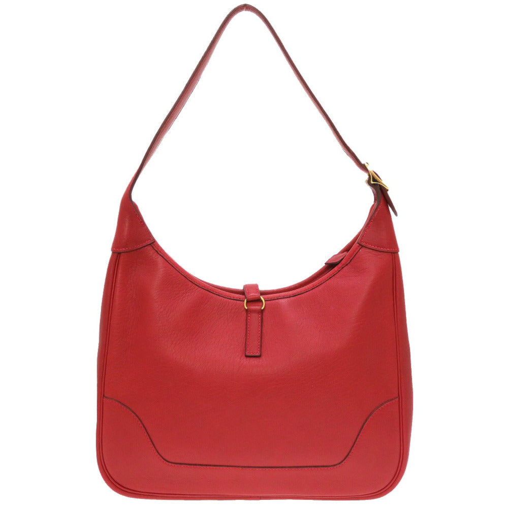 美品 エルメス トリム31 フィヨルド ルージュヴィフ ゴールド金具 □C刻印 ショルダーバッグ バッグ 赤 0044 【中古】 HERMES