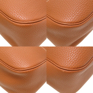 美品 エルメス トリム31 トゴ ゴールド ゴールド金具 □F刻印 ショルダーバッグ バッグ 茶 0045 【中古】 HERMES