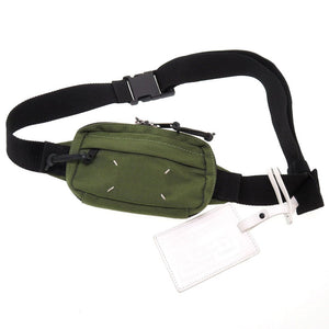 美品 メゾンマルジェラ S55WB0014 キャンバス カーキ ブラック 緑 黒 ウエストバッグ ボディバッグ 0061【中古】Maison Margiela