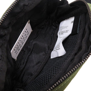 美品 メゾンマルジェラ S55WB0014 キャンバス カーキ ブラック 緑 黒 ウエストバッグ ボディバッグ 0061【中古】Maison Margiela