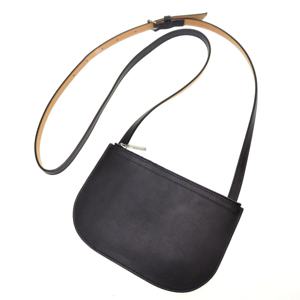 新品同様 ホワイトハウスコックス レザー ブラック 黒 ショルダーバッグ 0062【中古】Whitehouse Cox