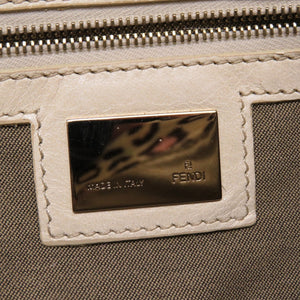フェンディ マンマバケット レオパード柄 ハラコ レザー 8BR600 ホワイト 白 ショルダーバッグ 0063【中古】FENDI