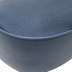 新品同様 ザ ロウ ドローストリング レザー マリンブルー 青 ショルダーバッグ 0087【中古】THE ROW