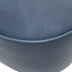 新品同様 ザ ロウ ドローストリング レザー マリンブルー 青 ショルダーバッグ 0087【中古】THE ROW