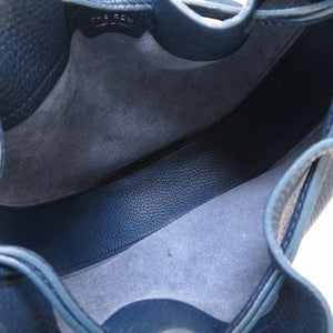 新品同様 ザ ロウ ドローストリング レザー マリンブルー 青 ショルダーバッグ 0087【中古】THE ROW