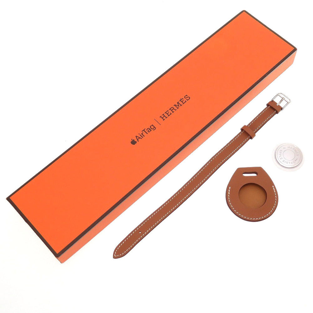 新品同様 エルメス エアタグ ラゲージタグ Z刻印(2021年製) ヴォースイフト ブラウン 茶 キーホルダー 0088【中古】HERMES