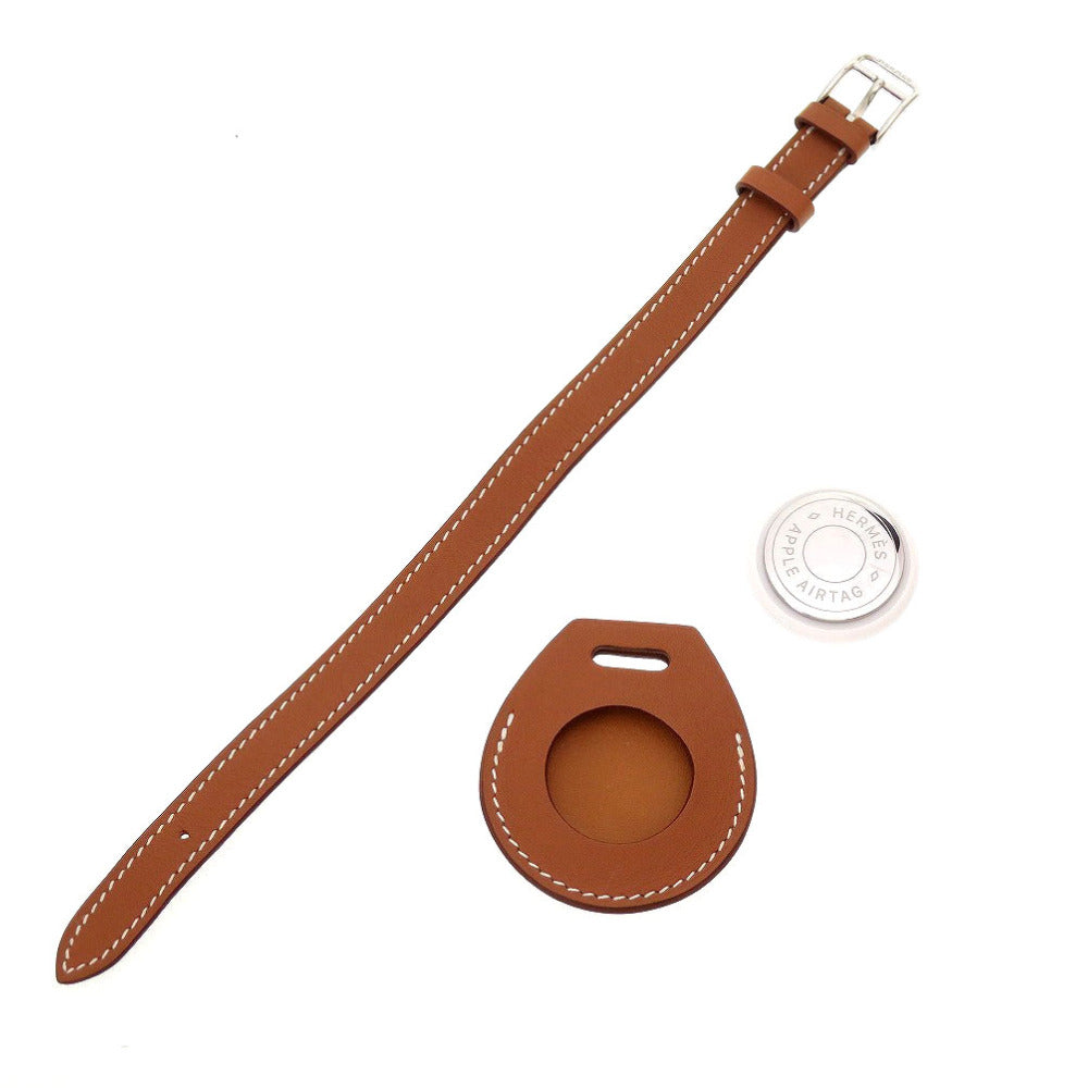 新品同様 エルメス エアタグ ラゲージタグ Z刻印(2021年製) ヴォースイフト ブラウン 茶 キーホルダー 0088【中古】HERMES