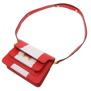未使用 マルニ トランク ミニ SBMPS01L14 レザー レッド ホワイト 赤 白 ショルダーバッグ 0089【中古】MARNI