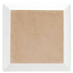 未使用 カルティエ スクエアプレート 陶器 ホワイト 皿 0099 【中古】 CARTIER