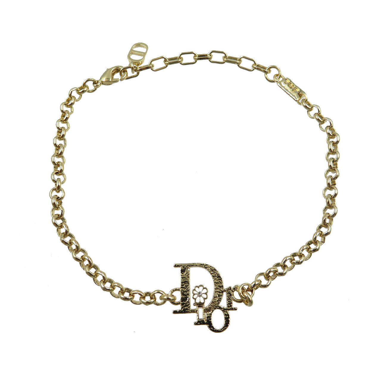 新品同様 クリスチャンディオール DIOR BY ERL B1718HOMMT クリスタル ゴールド ブレスレット 0101【中古】Christian Dior メンズ