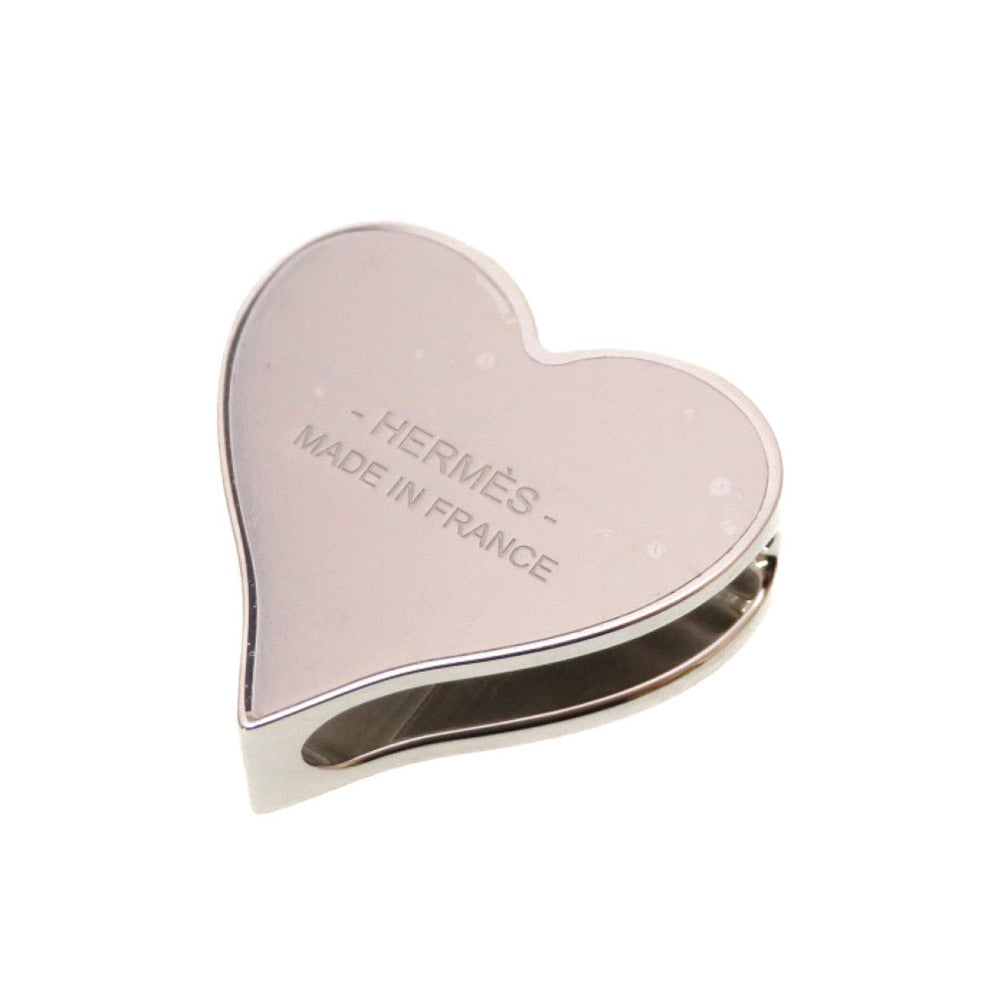 未使用 エルメス ティータイム ハート ツイリーリング ルージュ レッド シルバー スカーフリング 0006 【中古】 HERMES