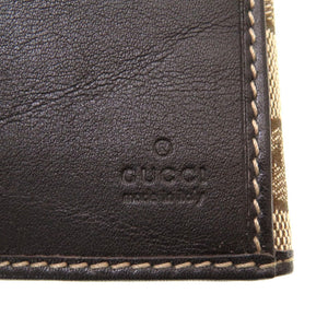 新品同様 グッチ インターロッキングG 181593 GGキャンバス ベージュ ブラウン 茶 Wホック長財布 財布 0010【中古】GUCCI