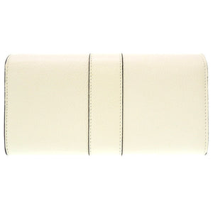 未使用 ジミーチュウ マルティナ クリスタルバックル レザー ホワイト 白 2つ折り長財布 財布 0011【中古】JIMMY CHOO