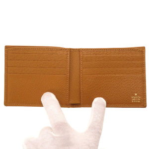 新品 グッチ マイクロGG ディズニーコラボ ミッキーマウス 602547 レザー ブラウン 茶 2つ折り財布 財布 札入れ 0012【中古】GUCCI