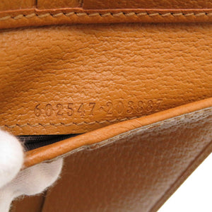 新品 グッチ マイクロGG ディズニーコラボ ミッキーマウス 602547 レザー ブラウン 茶 2つ折り財布 財布 札入れ 0012【中古】GUCCI