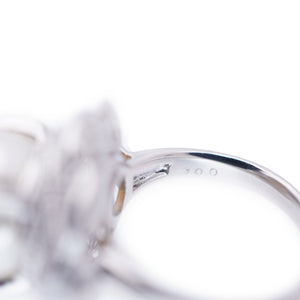 美品 パール12.2mm ダイヤ1.00ct Pt900 リング 指輪 プラチナ/真珠/ダイヤモンド 12号 ジュエリー 0025【中古】レディース