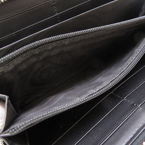 美品 グッチ 451273 GGスプリーム 蜂 ベージュ ブラック 黒 ラウンドファスナー長財布 財布 0032【中古】GUCCI