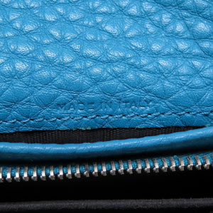 新品同様 フェンディ セレリア 8M0339 コンパクトウォレット レザー 水色 2つ折り財布 財布 0042【中古】FENDI