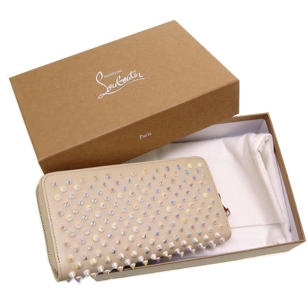 未使用 クリスチャンルブタン パネトーネ 1165065 マルチスタッズ パテントレザー アイボリー 白 0043【中古】Christian Loubutin