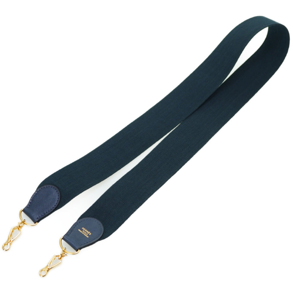 美品 エルメス エブリン ショルダー ストラップ クシュベル/キャンバス ネイビー 紺 ゴールド金具 0051【中古】HERMES