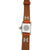 美品 エルメス メドール ME2.110 クオーツ 腕時計 SS/レザー シルバー/オレンジ 0058【中古】HERMES レディース