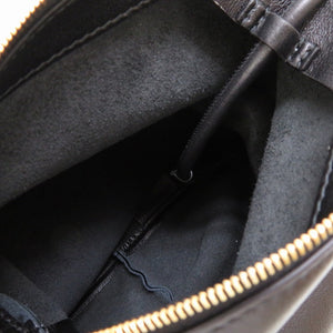 新品 ジルサンダー クラッシュSM レザー ブラック 黒 ハンドバッグ 0067【中古】JILSANDER