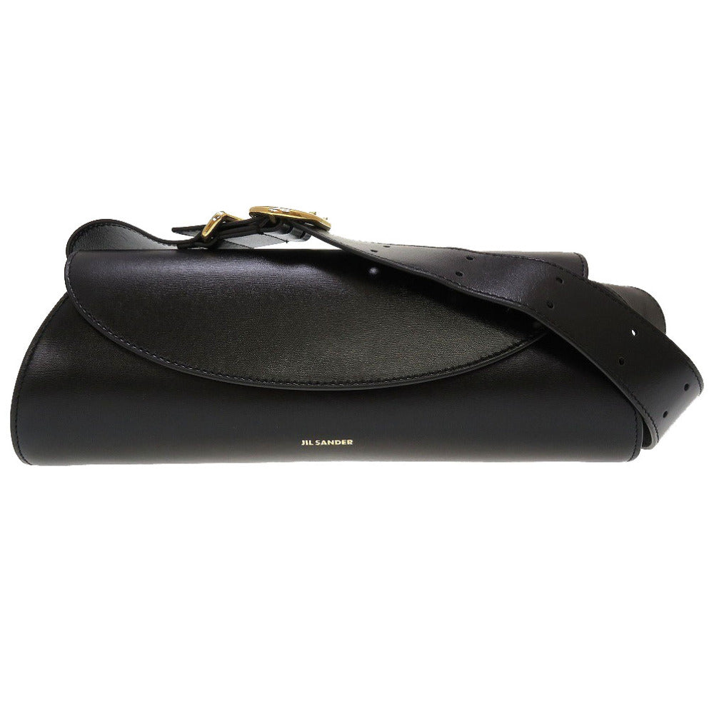 新品同様 ジルサンダー カンノーロSM レザー ブラック 黒 ショルダーバッグ 0068【中古】JILSANER