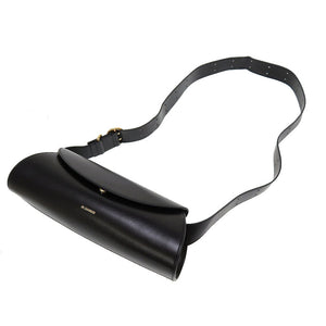 新品同様 ジルサンダー カンノーロSM レザー ブラック 黒 ショルダーバッグ 0068【中古】JILSANER