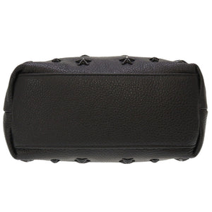 新品同様 ジミーチュウ スタースタッズ レザー ブラック 黒 2way ハンドバッグ 0069【中古】JIMMY CHOO