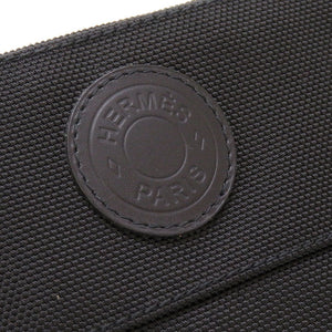 美品 エルメス ボリード ポーチ キャンバス セリエワッペン ブラック 黒 バッグ 0071【中古】HERMES