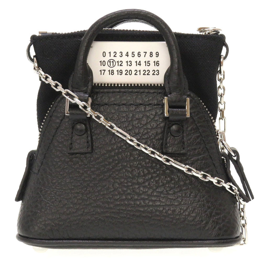 新品 メゾンマルジェラ 5A C Classique Baby SB3WG0025 レザー ブラック 黒 ショルダーバッグ 0072【中古】Maison Margiela