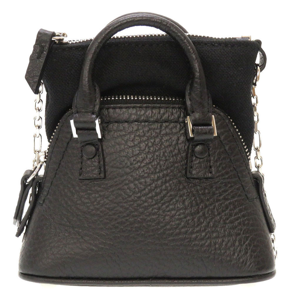 新品 メゾンマルジェラ 5A C Classique Baby SB3WG0025 レザー ブラック 黒 ショルダーバッグ 0072【中古】Maison Margiela