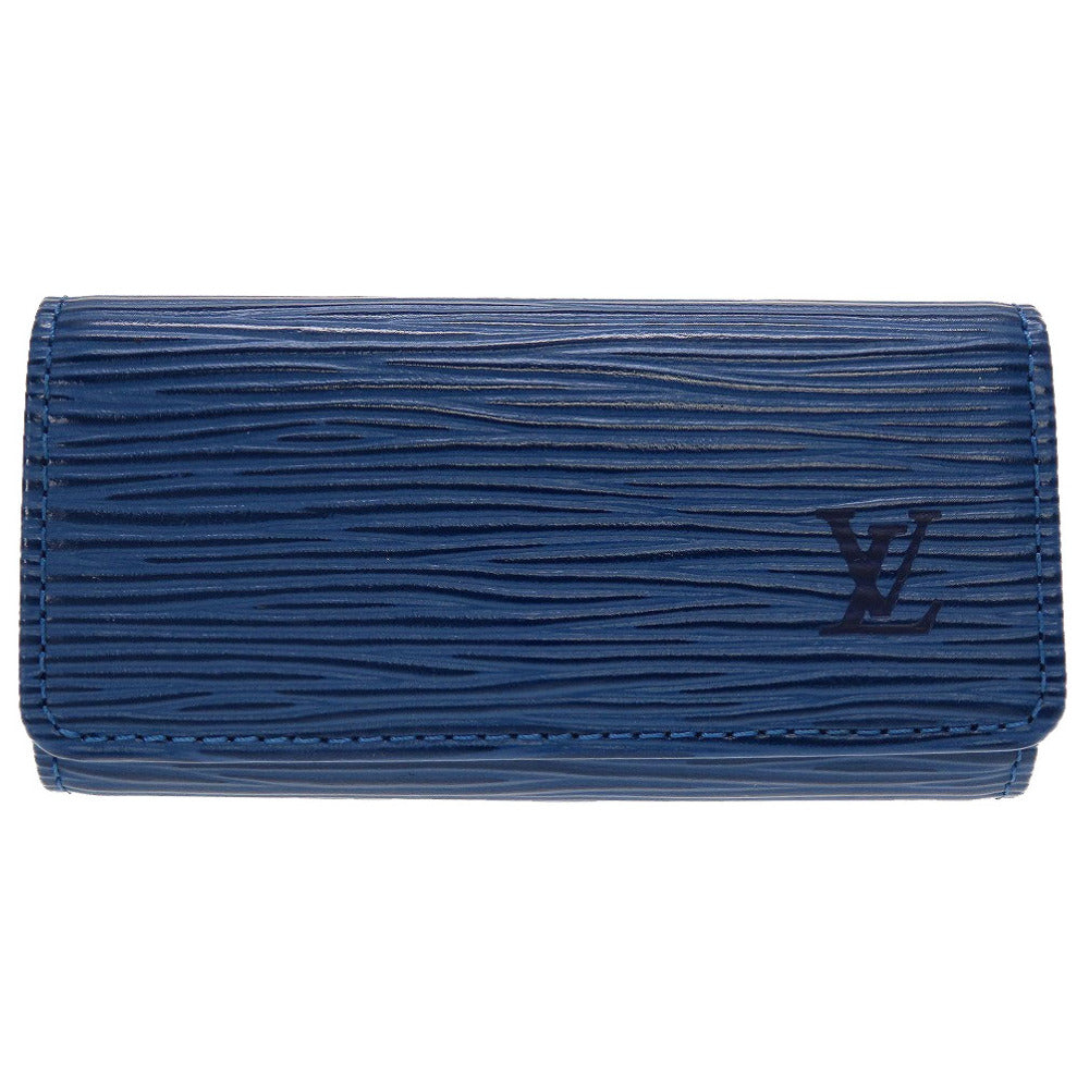 美品 ルイヴィトン エピ ミュルティクレ4 M63825 ブルー 青 4連 キーケース 0074【中古】LOUIS VUITTON