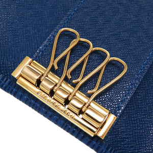 美品 ルイヴィトン エピ ミュルティクレ4 M63825 ブルー 青 4連 キーケース 0074【中古】LOUIS VUITTON