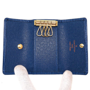 美品 ルイヴィトン エピ ミュルティクレ4 M63825 ブルー 青 4連 キーケース 0074【中古】LOUIS VUITTON