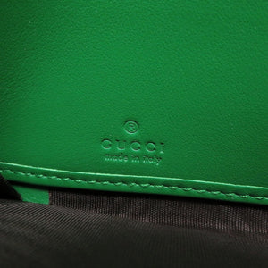 未使用 グッチ 723784 GGキルティングレザー グリーン 緑 ラウンドファスナー長財布 財布 0077【中古】GUCCI