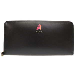 新品同様 ポールスミス レザー ブラック 黒 ラウンドファスナー長財布 財布 0079【中古】Poul Smith
