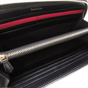 新品同様 ポールスミス レザー ブラック 黒 ラウンドファスナー長財布 財布 0079【中古】Poul Smith