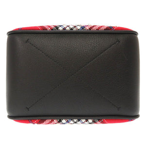 新品同様 マルベリー ハムステッド スタッズ キャンバス レザー レッド ブラック 赤 黒 2way ショルダーバッグ 0097【中古】Mulberry