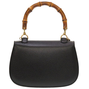 グッチ バンブー レザー ブラック 000 0633 2WAY ハンドバッグ バッグ 黒 0101 【中古】 GUCCI
