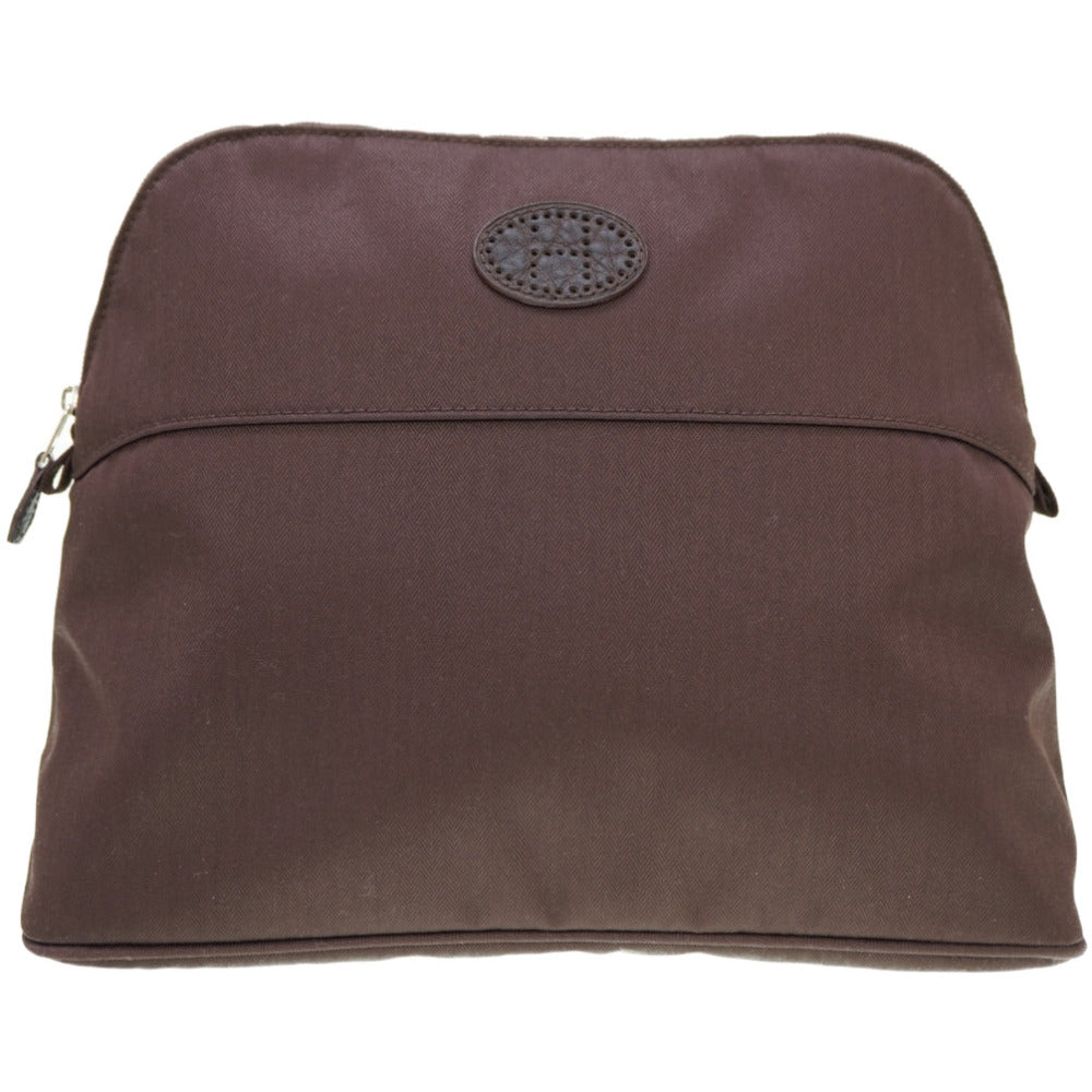 新品同様 エルメス ボリードポーチ GM トワルシェブロン ブラウン 茶色 0107【中古】HERMES