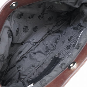 クロムハーツ JJディーン スモール トートバッグ レザー/シルバー925 ダガージップ ブラウン 0108【中古】CHROME HEARTS