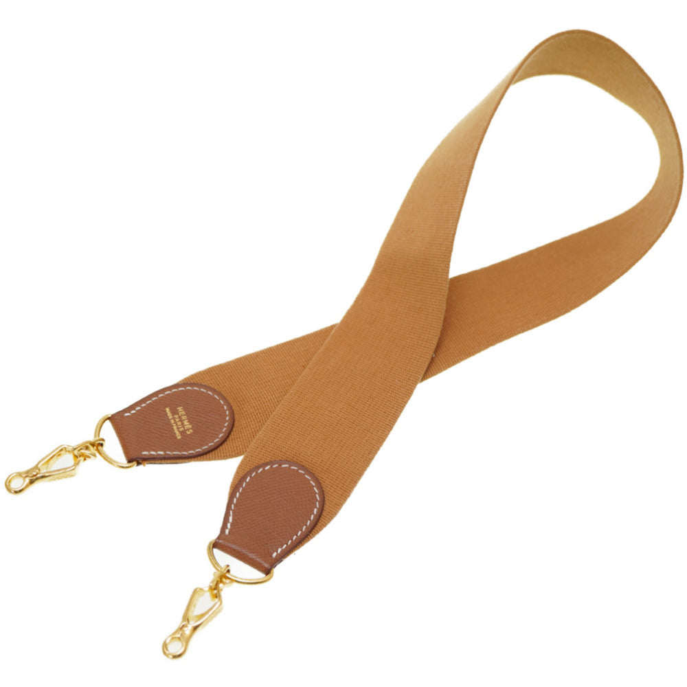 美品 エルメス エブリン ショルダー ストラップ クシュベル/キャンバス ブラウン ゴールド金具 0113【中古】HERMES