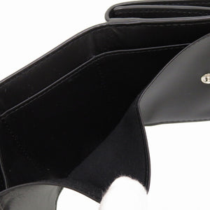 新品同様 フェンディ コンパクトウォレット 7M0280 FFロゴ レザー ブラック グレー 黒 3つ折り財布 財布 0123【中古】FENDI